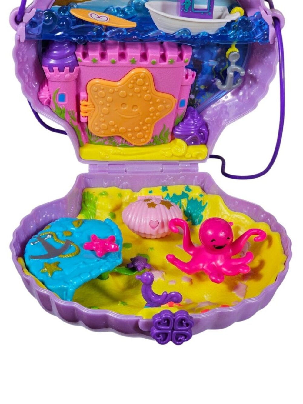 2019 Polly Pocket Underwater Ocean Shell Clam Shell No Figures Included - Picture 5 of 10